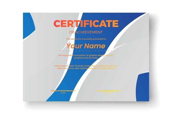 Modern certificate design with Abstract geometric  background