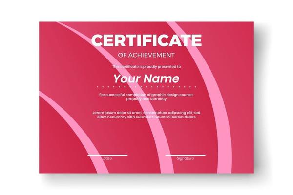 Modern certificate design with Abstract geometric  background