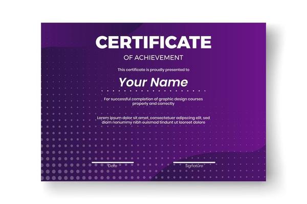 Modern certificate design with Abstract geometric  background