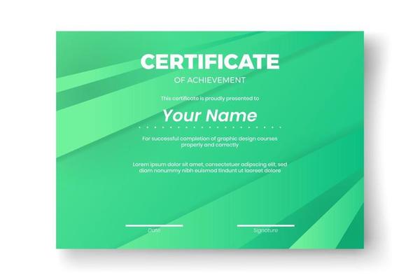 Modern certificate design with Abstract geometric  background