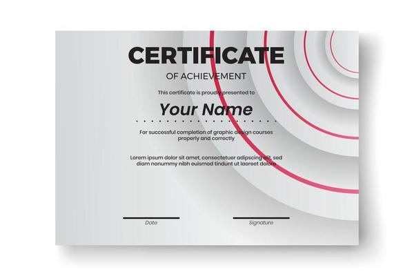 Modern certificate design with Abstract geometric  background