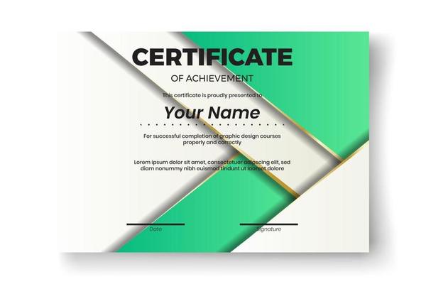 Modern certificate design with Abstract geometric  background