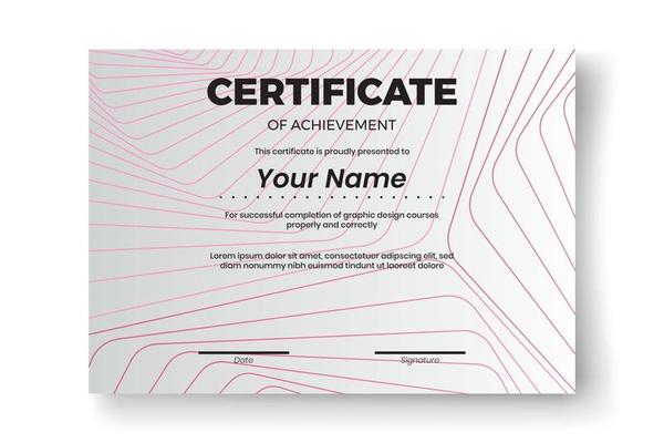 Modern certificate design with Abstract geometric  background