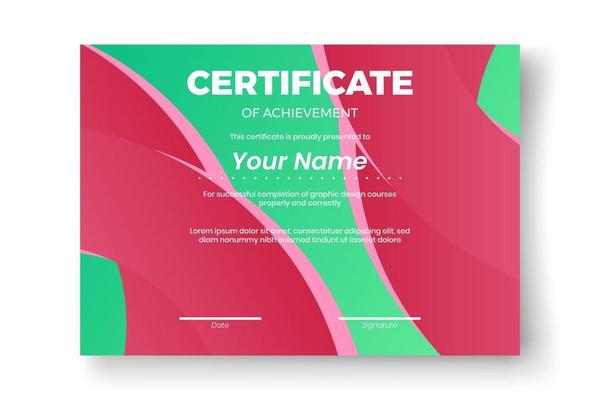 Modern certificate design with Abstract geometric  background