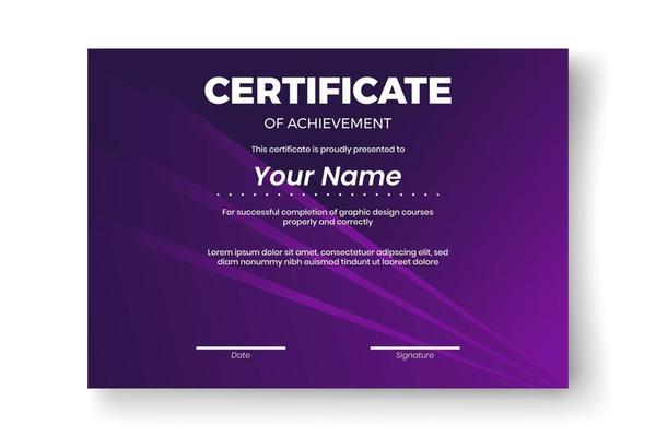 Modern certificate design with Abstract geometric  background