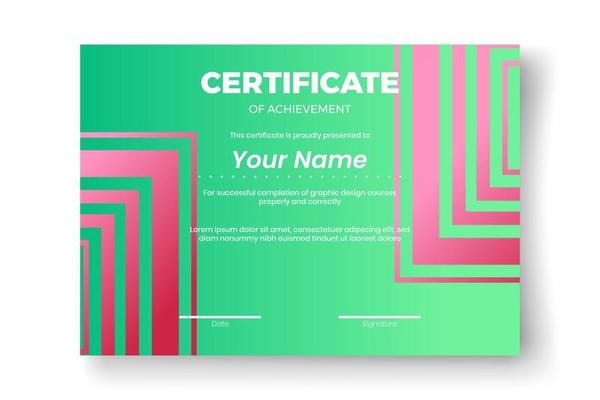 Modern certificate design with Abstract geometric  background