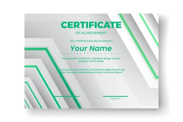 Modern certificate design with Abstract geometric  background