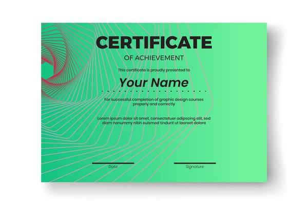 Modern certificate design with Abstract geometric  background