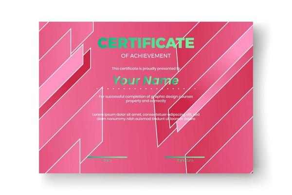 Modern certificate design with Abstract geometric  background