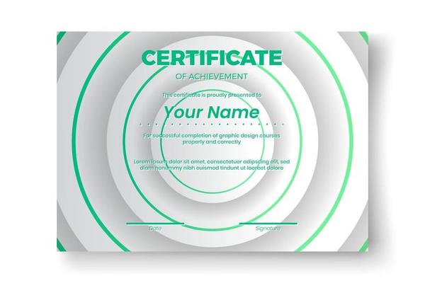 Modern certificate design with Abstract geometric  background