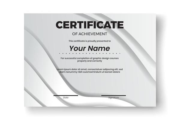 Modern certificate design with Abstract geometric  background