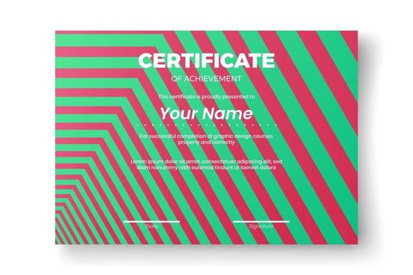 Modern certificate design with Abstract geometric  background