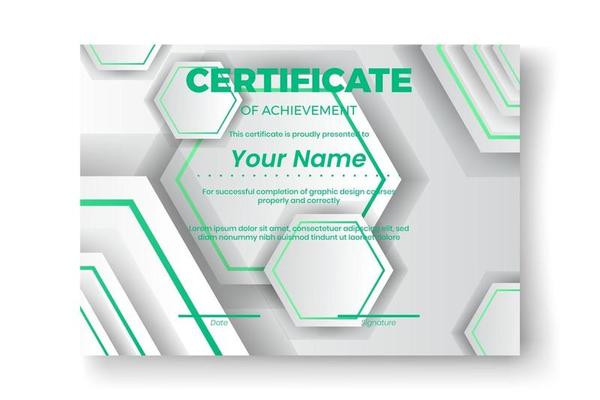 Modern certificate design with Abstract geometric  background