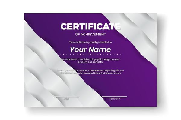 Modern certificate design with Abstract geometric  background