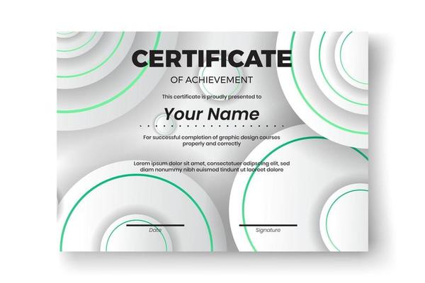 Modern certificate design with Abstract geometric  background