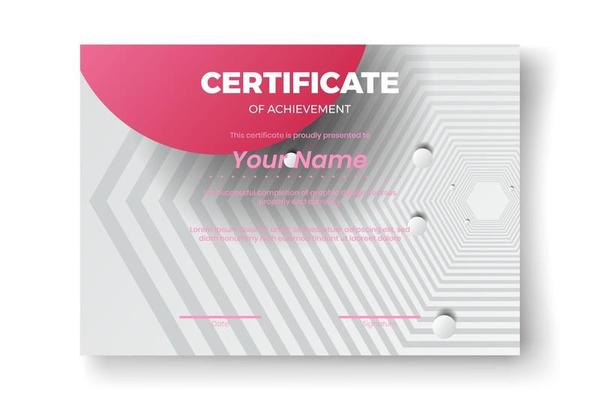 Modern certificate design with Abstract geometric  background