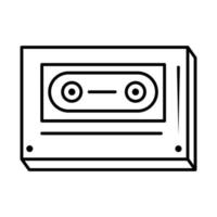 cassette classic pop art comic style line icon vector