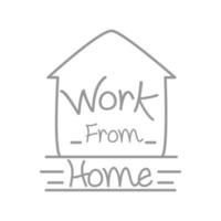 new normal work from home after coronavirus hand made line style vector