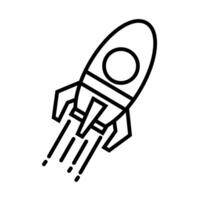 rocket launcher line style icon vector