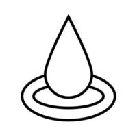water drop line style icon vector