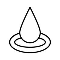 water drop line style icon vector