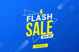 Flash sale banner promotion discount offer vector