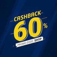 Cashback banner design concept for saving and refund money vector