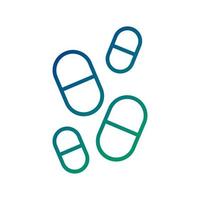 capsules drugs line style icon vector