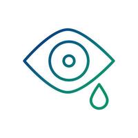 ojo humano icono de estilo de línea de llanto vector