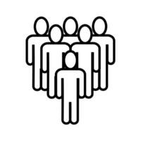 group of figures humans line style vector