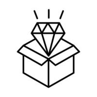 donation urn with diamond solidarity line style vector