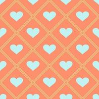 Modern banner with colorful seamless pattern of hearts Abstract love symbol vector