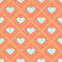 Modern banner with colorful seamless pattern of hearts Abstract love symbol vector