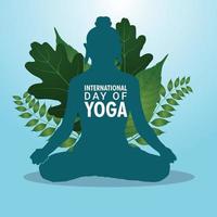 International yoga day celebration background vector
