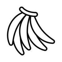 banana cluster line style vector