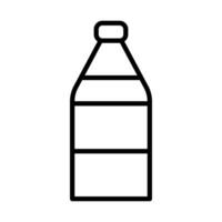 bottle milk line style vector