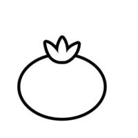 tomato fresh vegetables line style vector