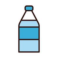 bottle milk line and fill style vector