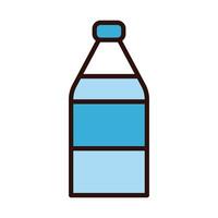 bottle milk line and fill style vector