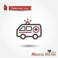 icono de ambulancia vector médico