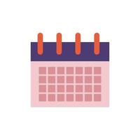 calendar reminder flat style vector