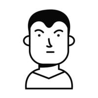 young man avatar character icon vector