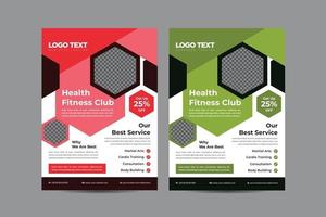 Gym fitness flyer design Template vector