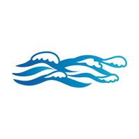 ocean water line gradient style icon vector