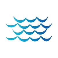 ocean water line gradient style icon vector