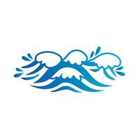 ocean water line gradient style icon vector