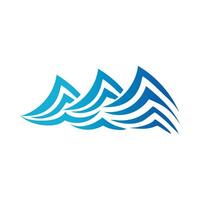 ocean water line gradient style icon vector