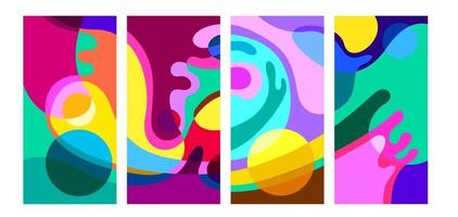 Vector colorful abstract psychedelic liquid and fluid background pattern