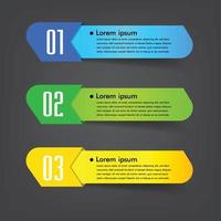 modern text box template banner Infographics vector