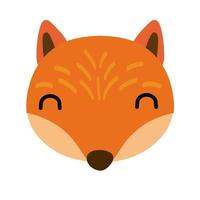 cute little fox animal flat style vector